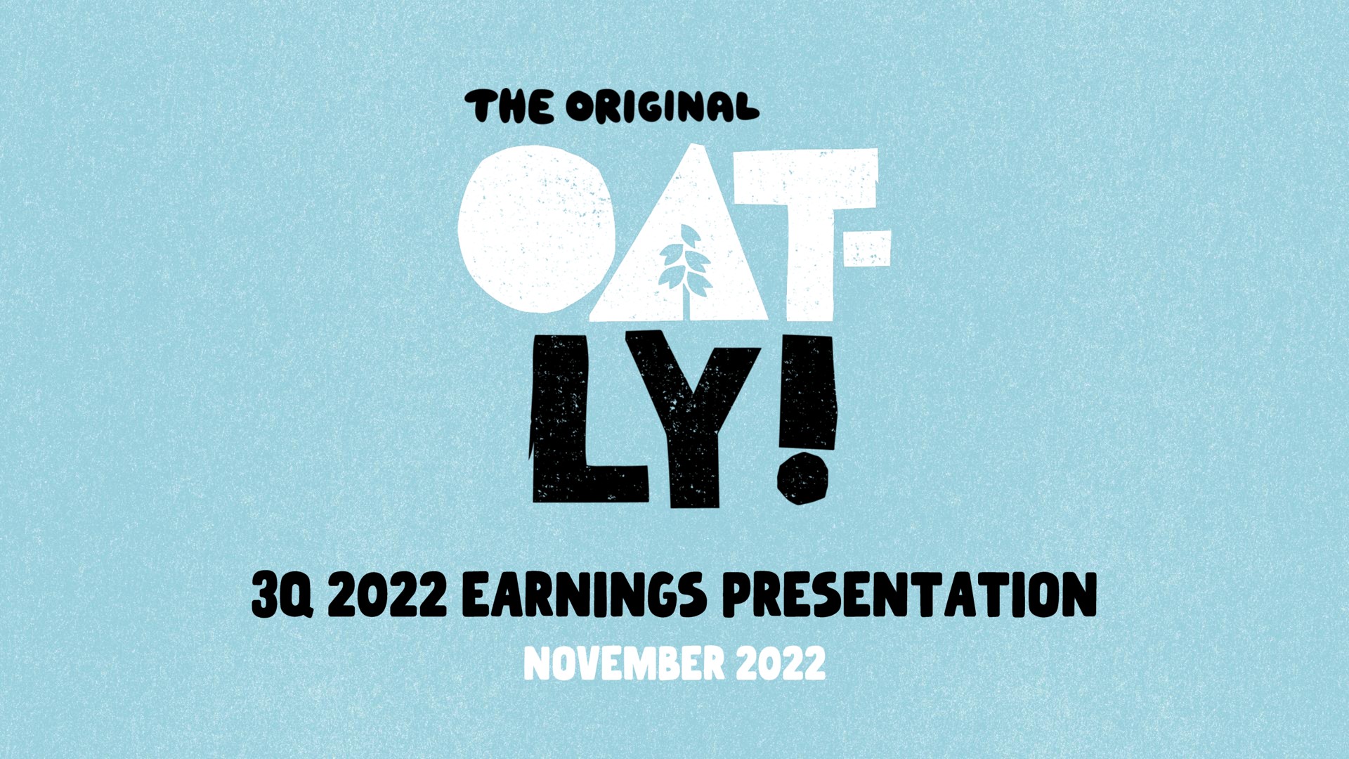 Oatly — Title Slide investment banking deck slide