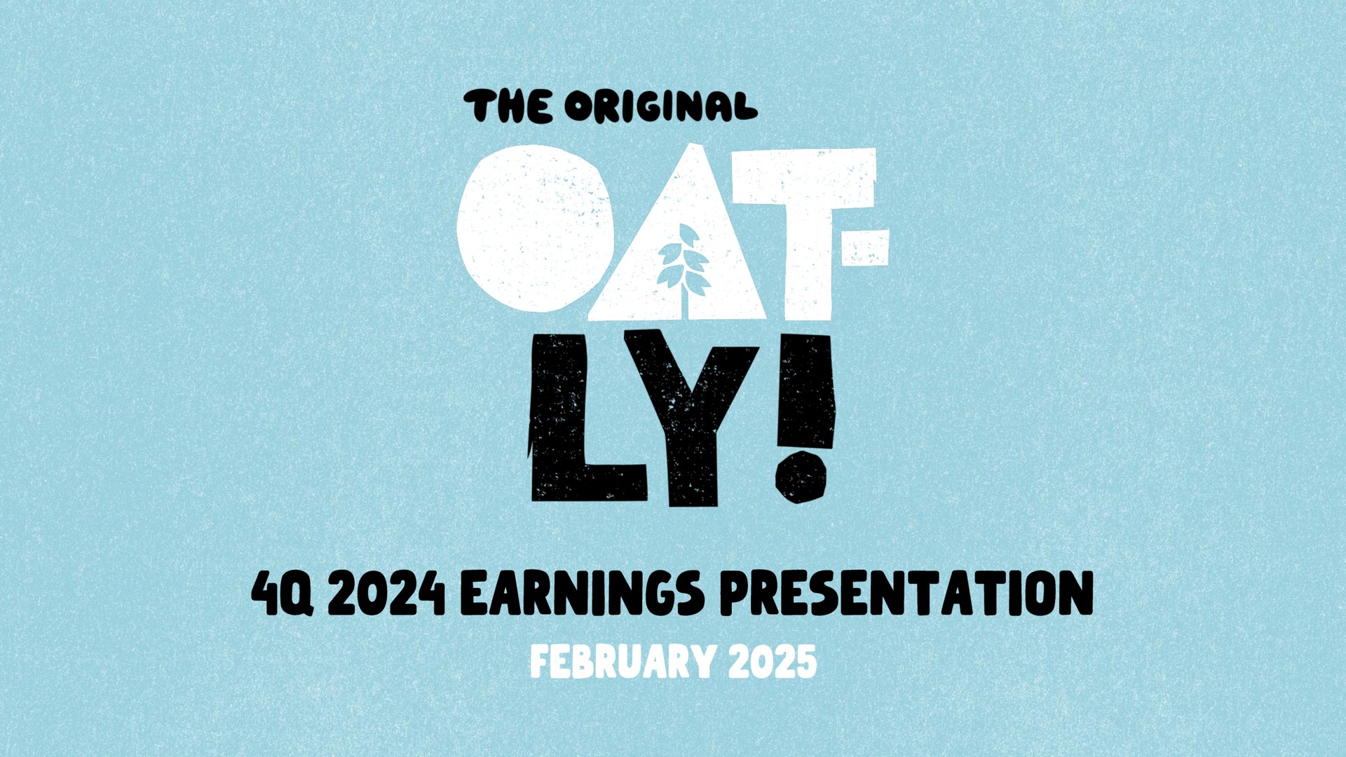 Oatly — Title Slide investment banking deck slide