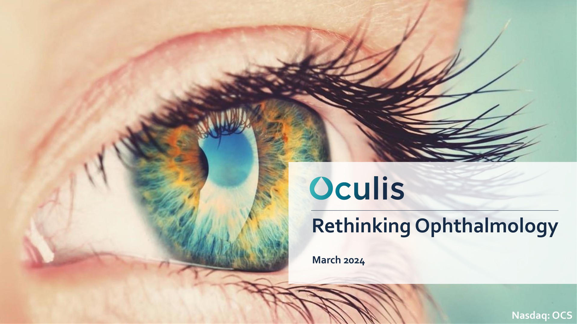 Oculis investment banking deck slide