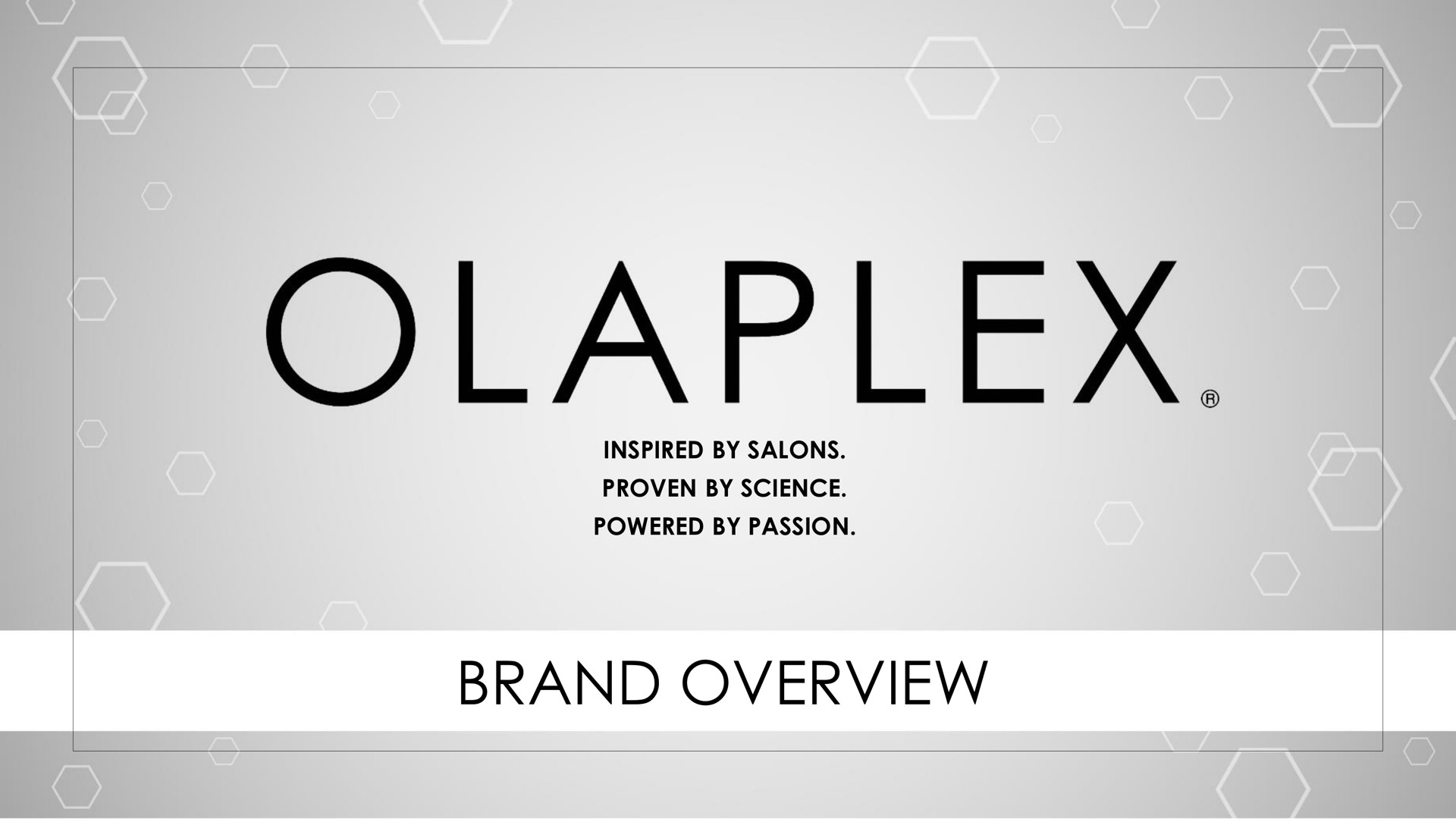 Olaplex — Brand Overview investment banking deck slide