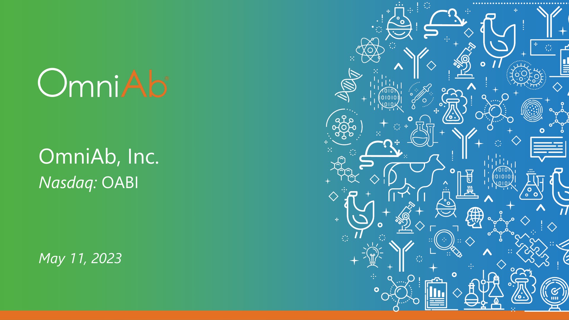 Omniab — OmniAb, Inc. investment banking deck slide