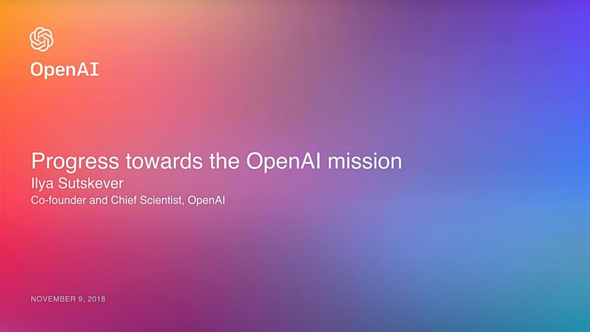 Openai — Progress towards the OpenAI mission investment banking deck slide