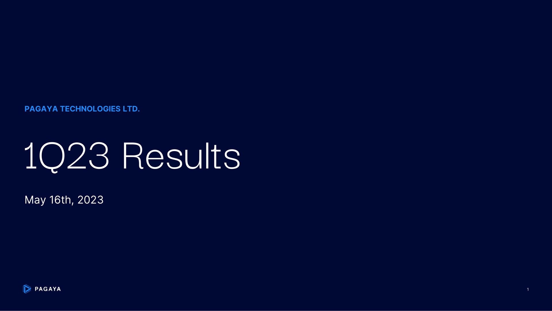 Pagaya — 1Q23 Results investment banking deck slide