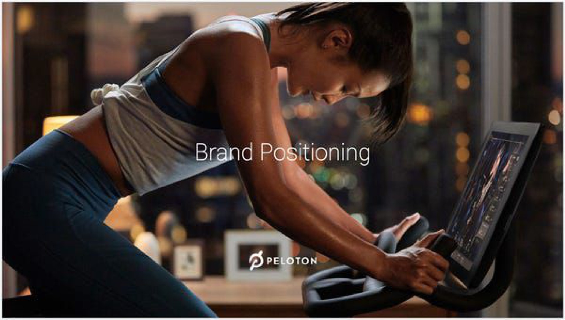 Peloton — Brand Positioning investment banking deck slide