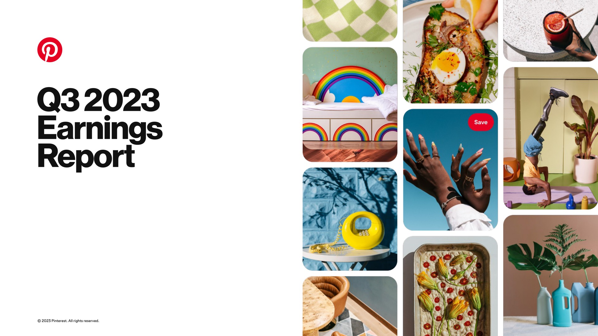 Pinterest — Q3 2023 Earnings Report investment banking deck slide
