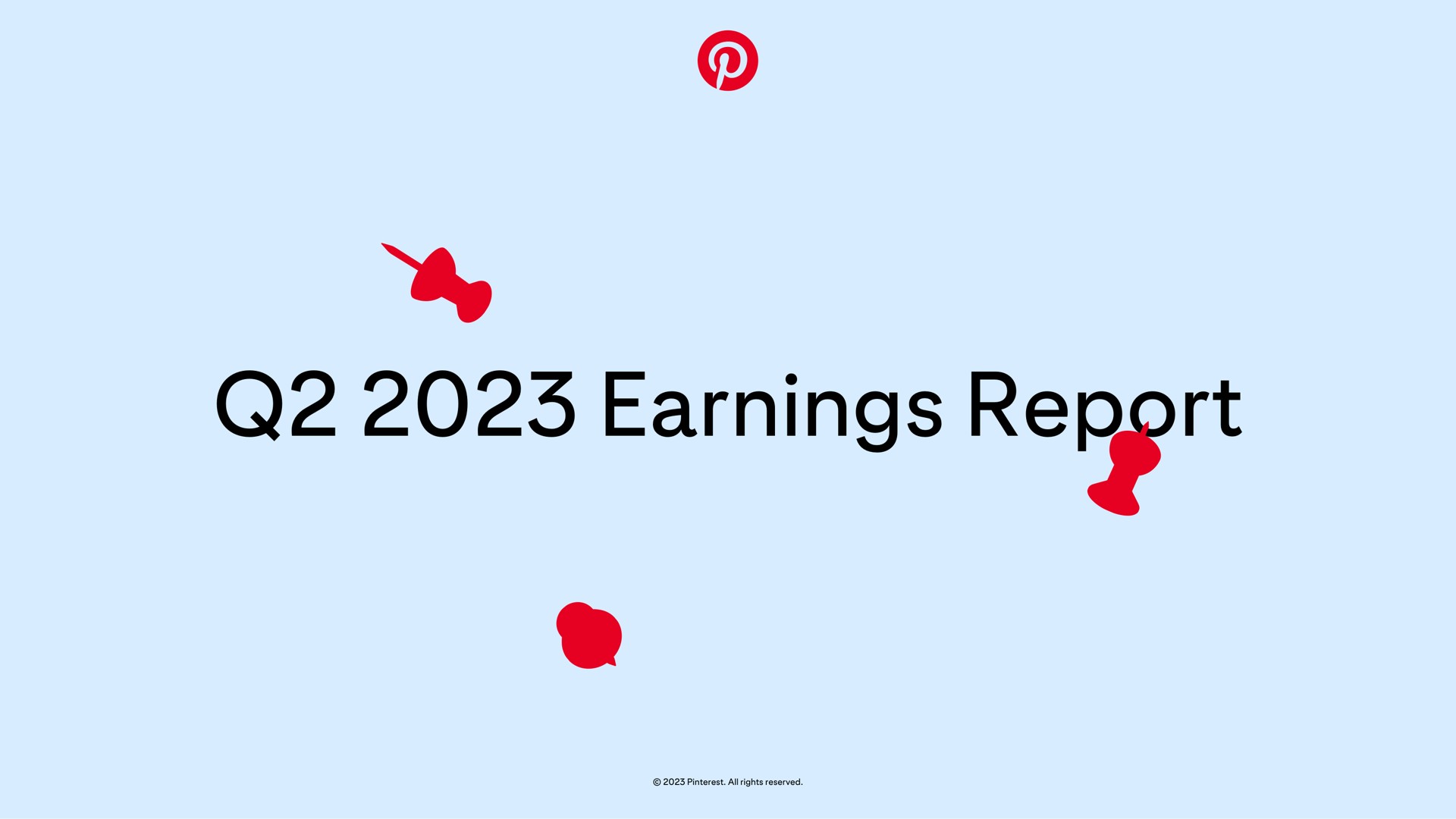 Pinterest — Q2 2023 Earnings Report investment banking deck slide