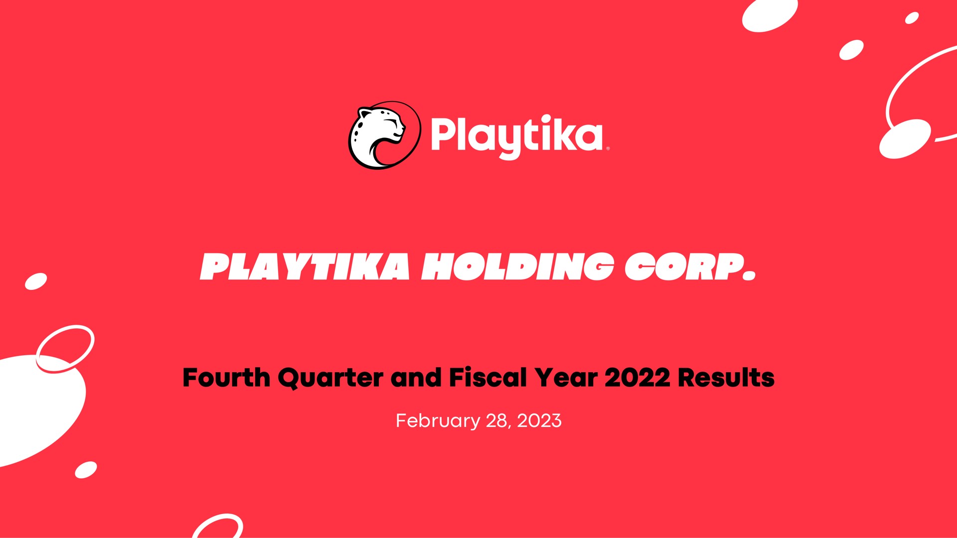 Playtika — Playtika Holding Corp. investment banking deck slide