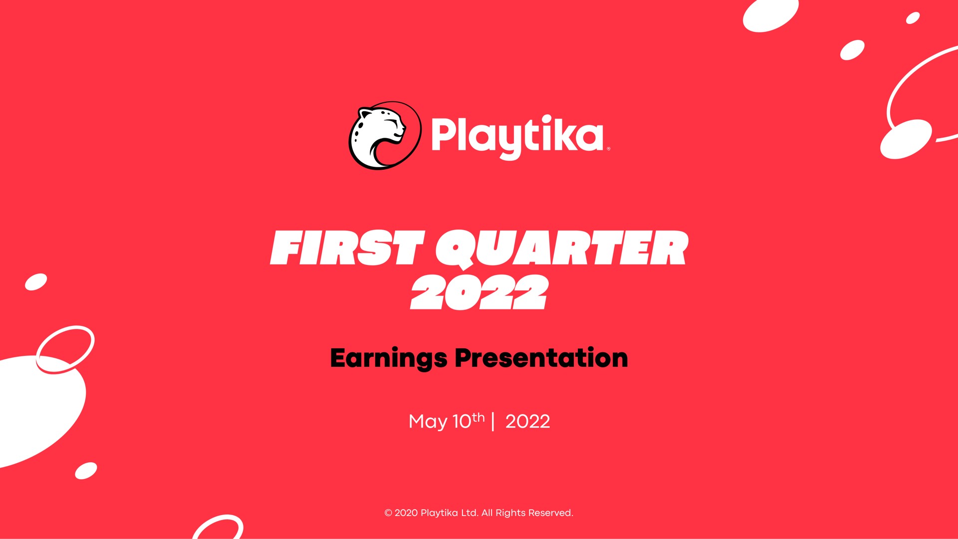 Playtika — First Quarter 2022 investment banking deck slide
