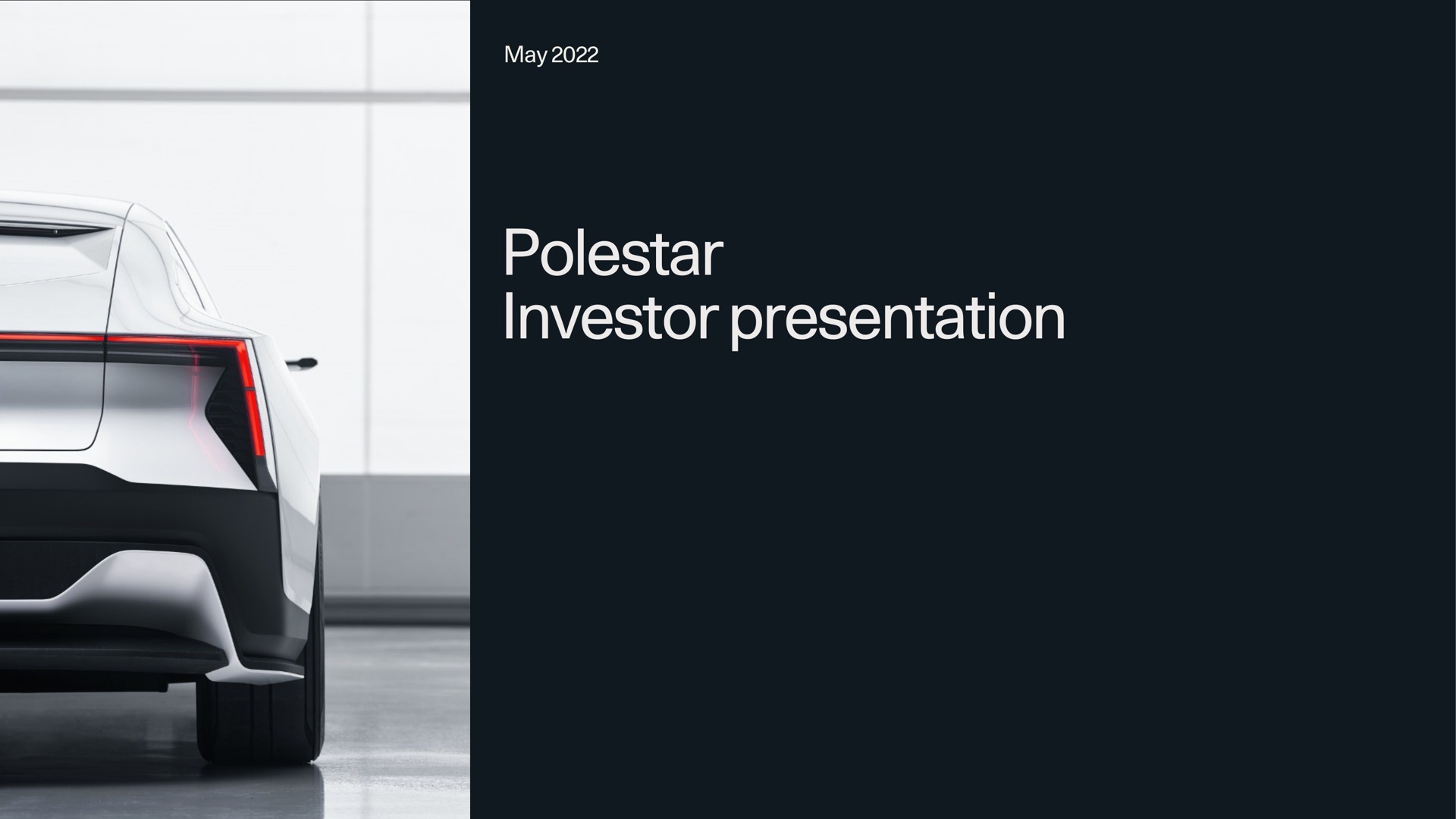 Polestar — Polestar Investor presentation investment banking deck slide