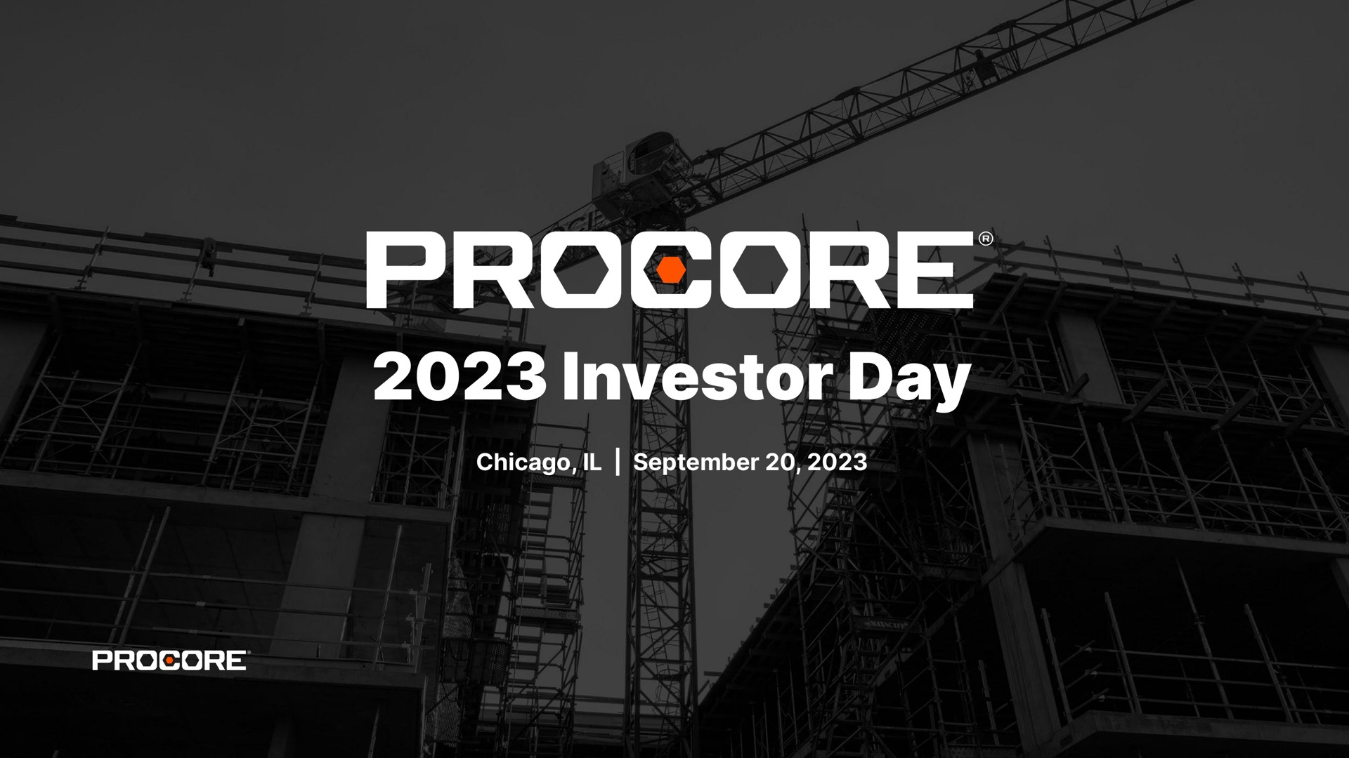 Procore — 2023 Investor Day investment banking deck slide