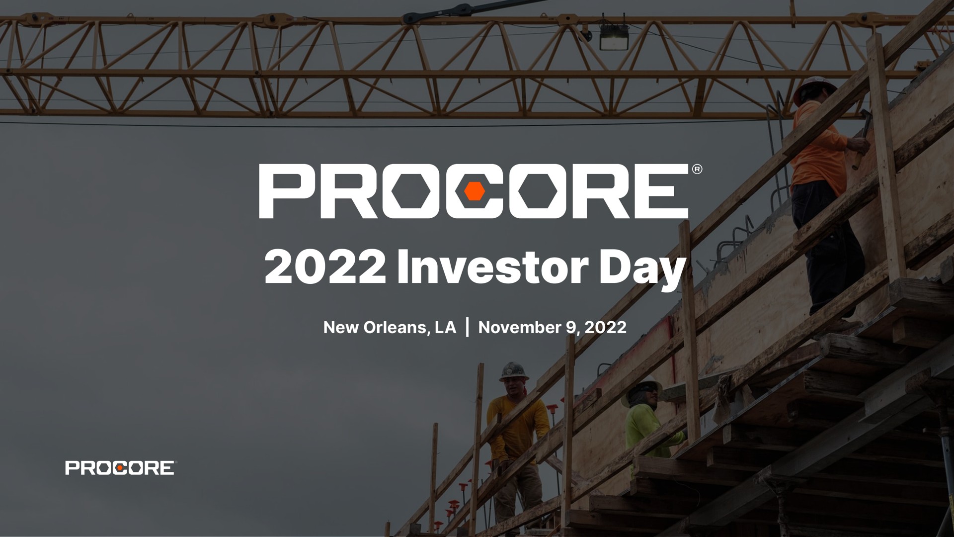 Procore — 2022 Investor Day investment banking deck slide