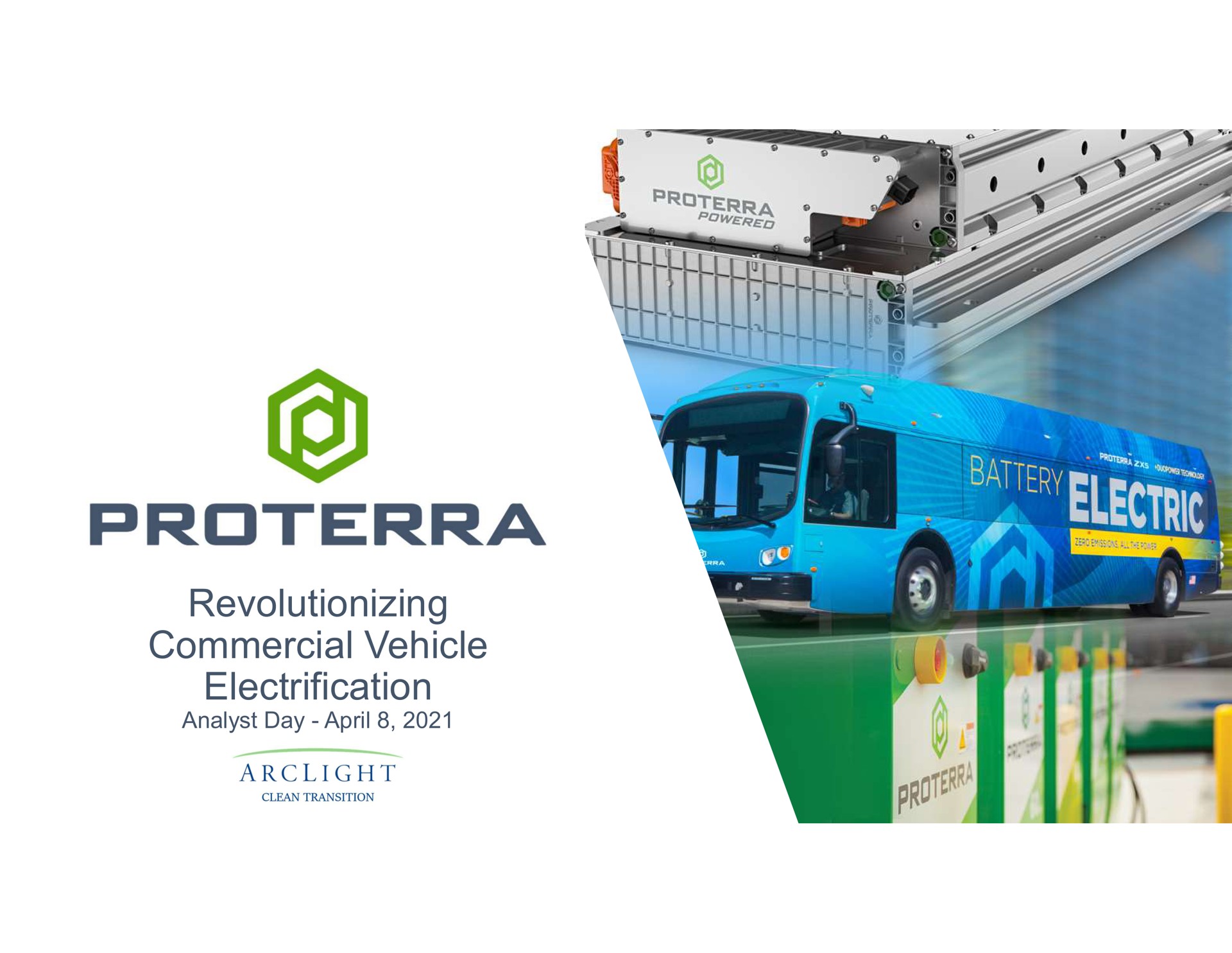 Proterra — Revolutionizing Commercial Vehicle Electrification investment banking deck slide