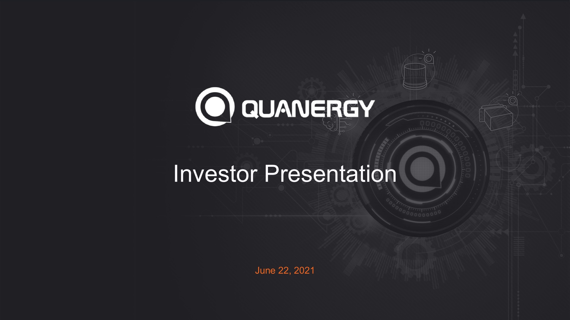 Quanergy — Investor Presentation investment banking deck slide