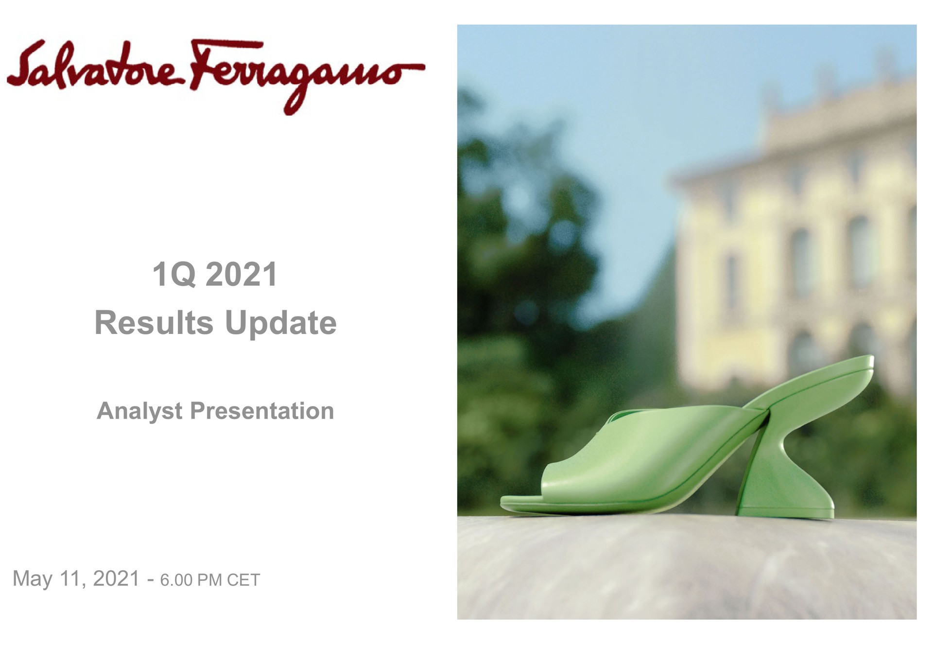 Salvatore Ferragamo — 1Q 2021 Results Update investment banking deck slide