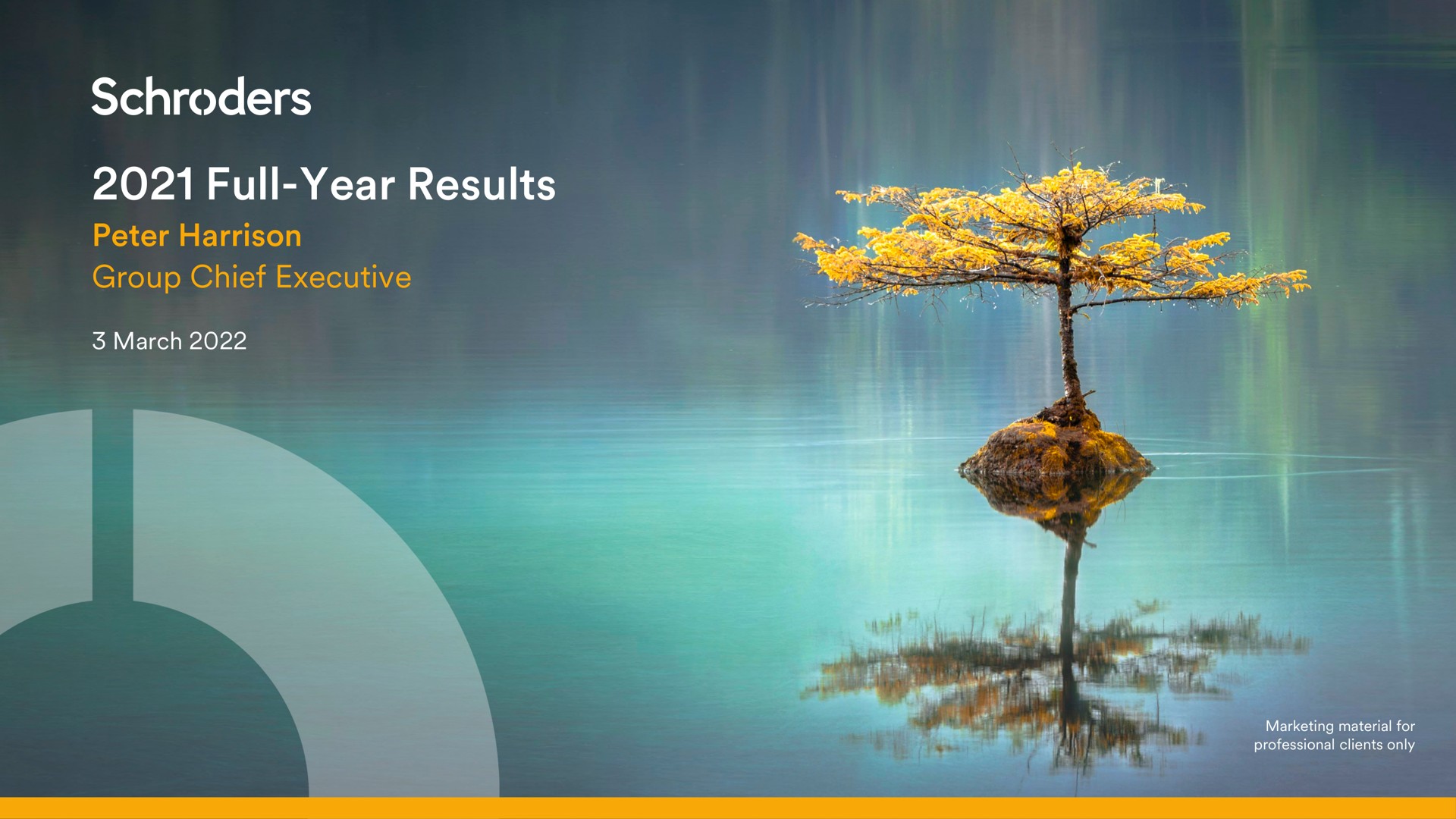 Schroders — 2021 Full-Year Results investment banking deck slide