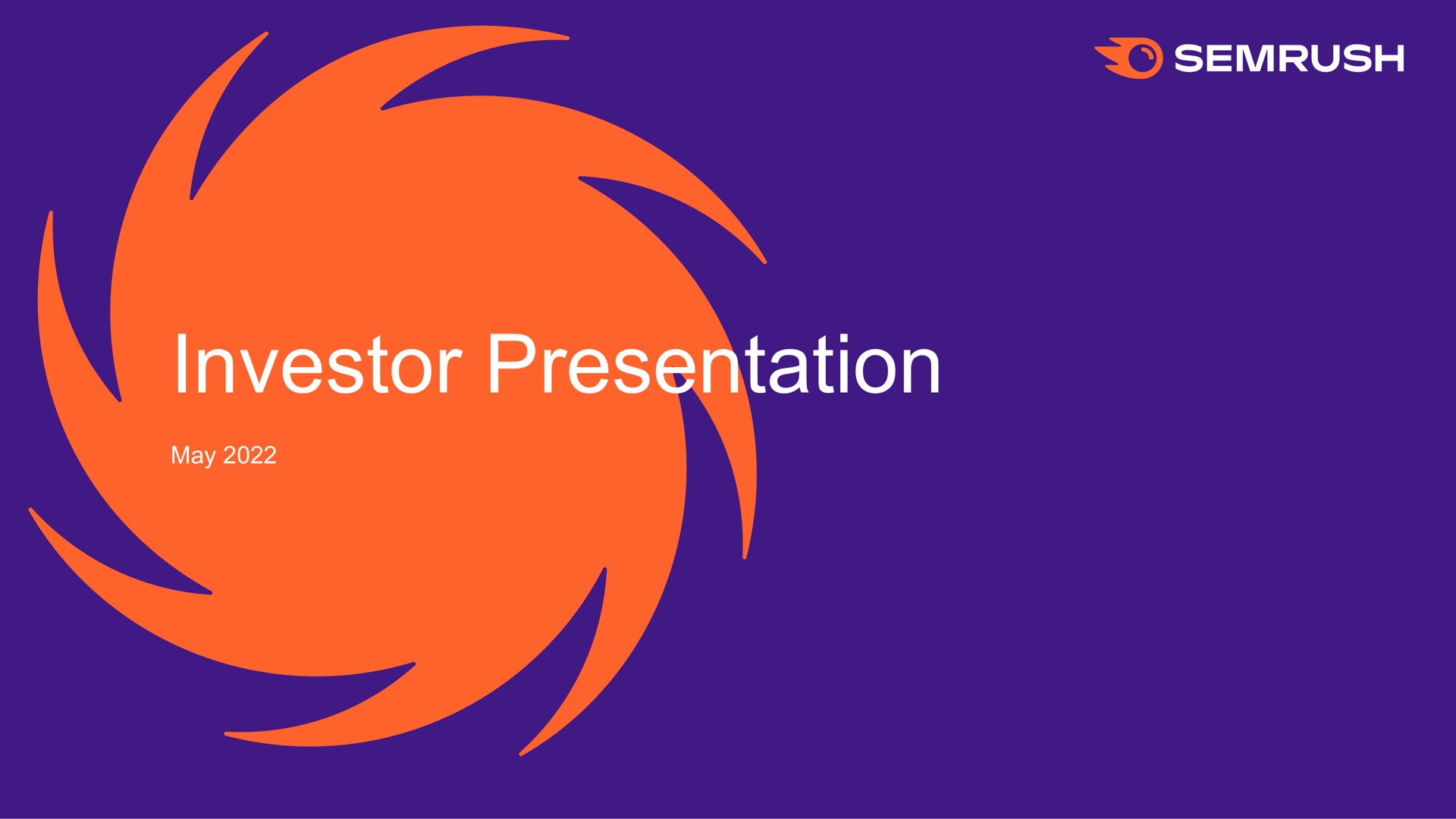Semrush — Investor Presentation investment banking deck slide