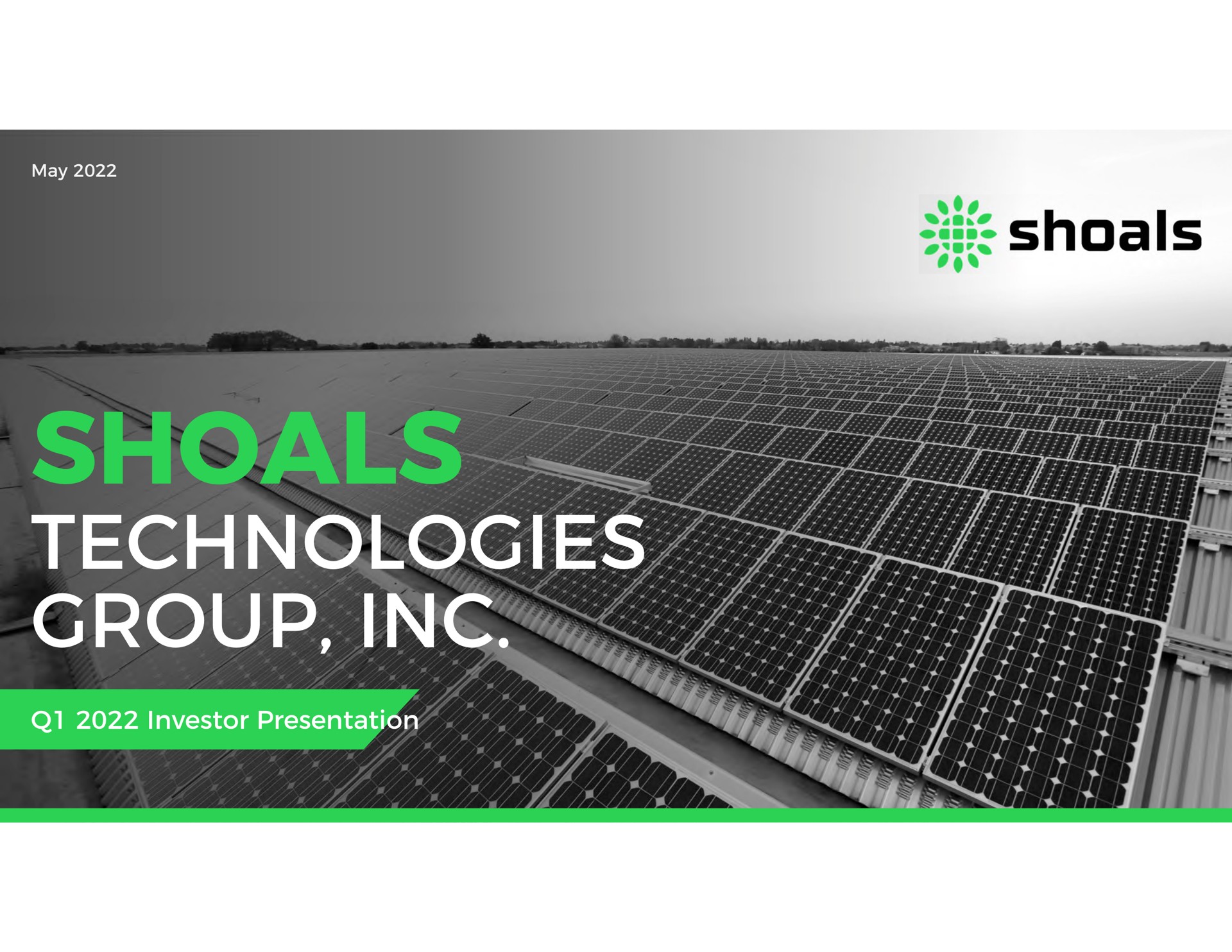 Shoals — Shoals Technologies Group, Inc. investment banking deck slide
