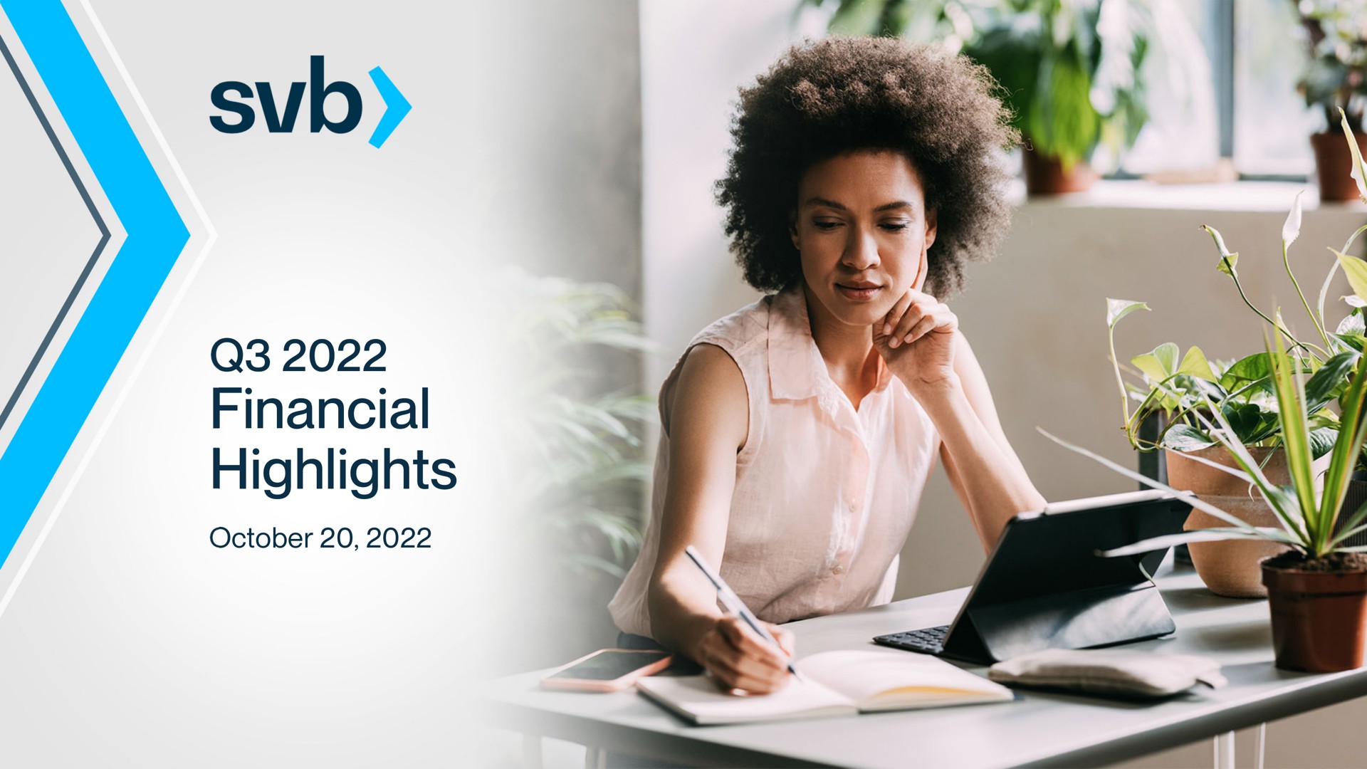 Silicon Valley Bank — Q3 2022 Financial Highlights investment banking deck slide