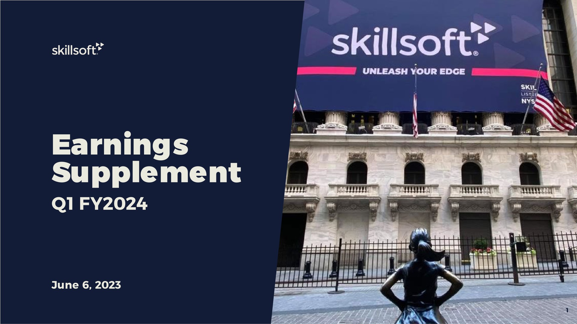 Skillsoft — Earnings Supplement investment banking deck slide