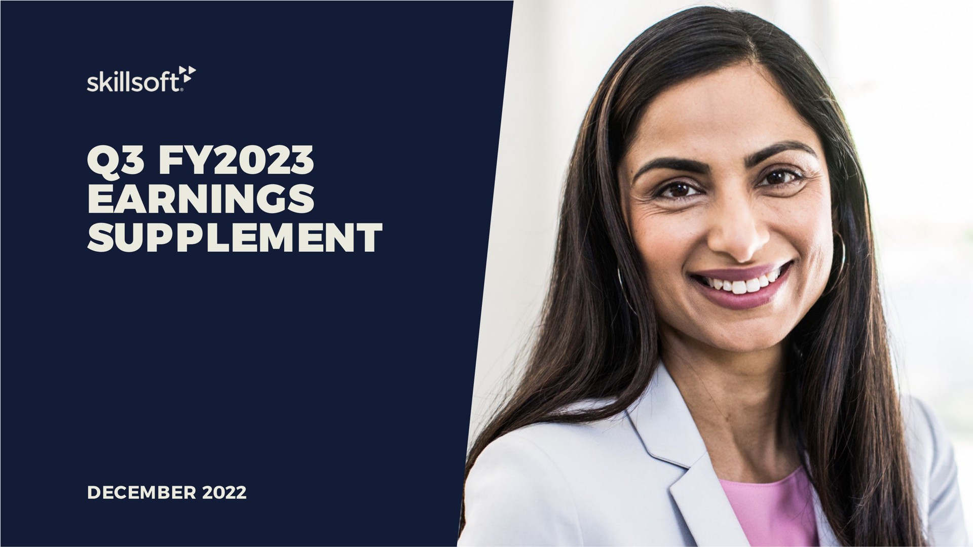 Skillsoft — Q3 Fy2023 Earnings Supplement investment banking deck slide
