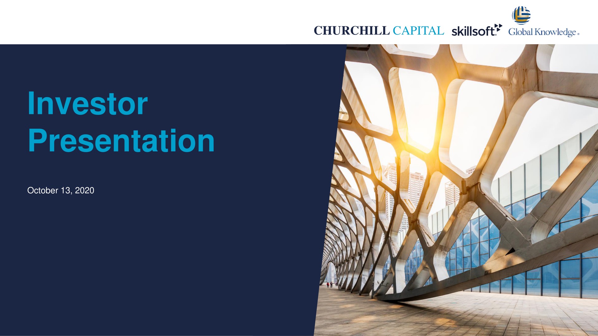 Skillsoft — Investor Presentation investment banking deck slide