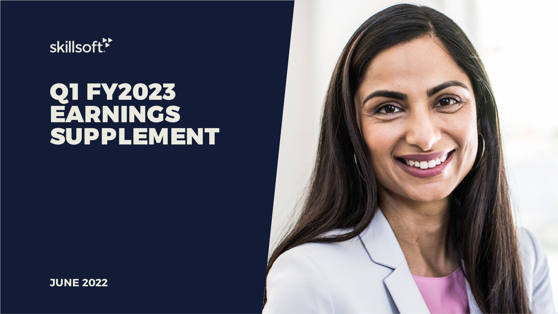 Skillsoft — Q1 Fy2023 Earnings Supplement investment banking deck slide