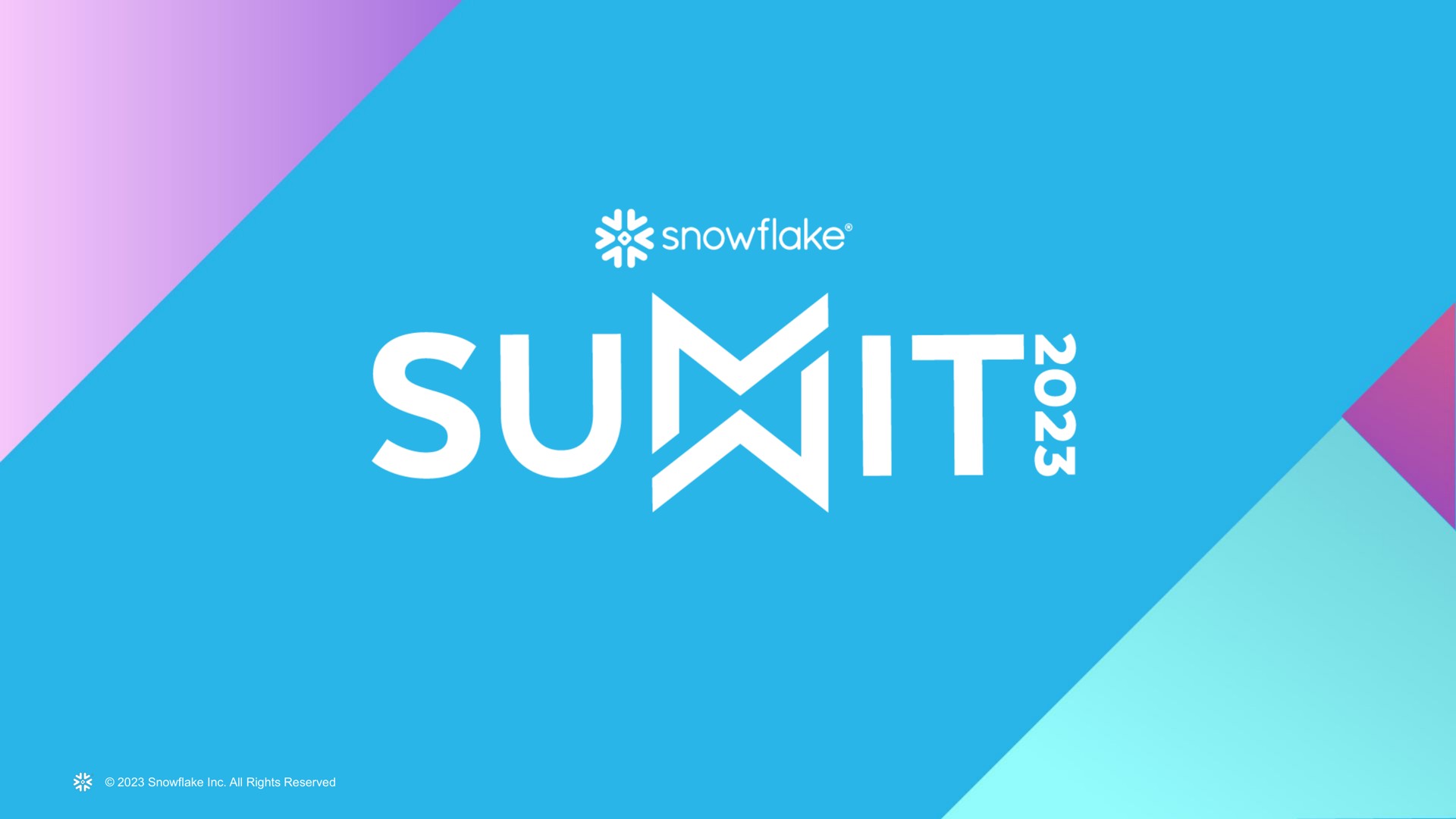 Snowflake — Summit 2023 investment banking deck slide