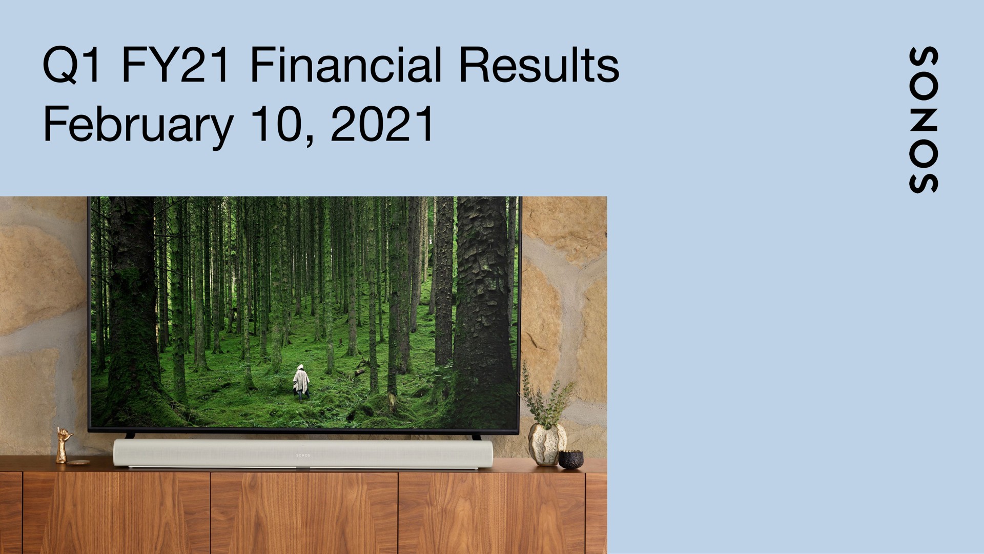 Sonos — Q1 FY21 Financial Results investment banking deck slide