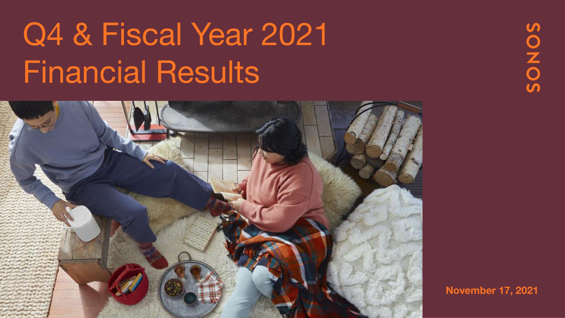 Sonos — Q4 & Fiscal Year 2021 Financial Results investment banking deck slide