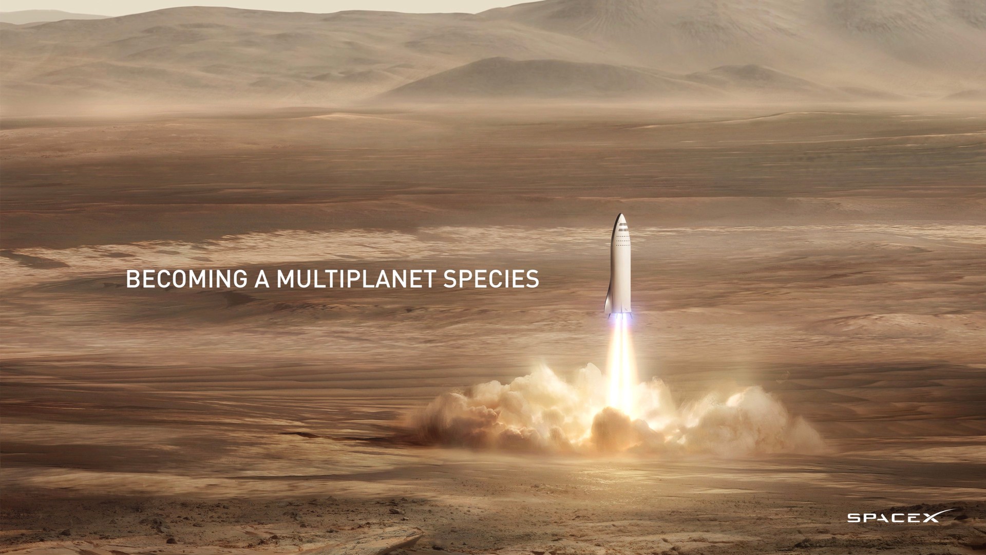 Spacex — Becoming A Multiplanet Species investment banking deck slide