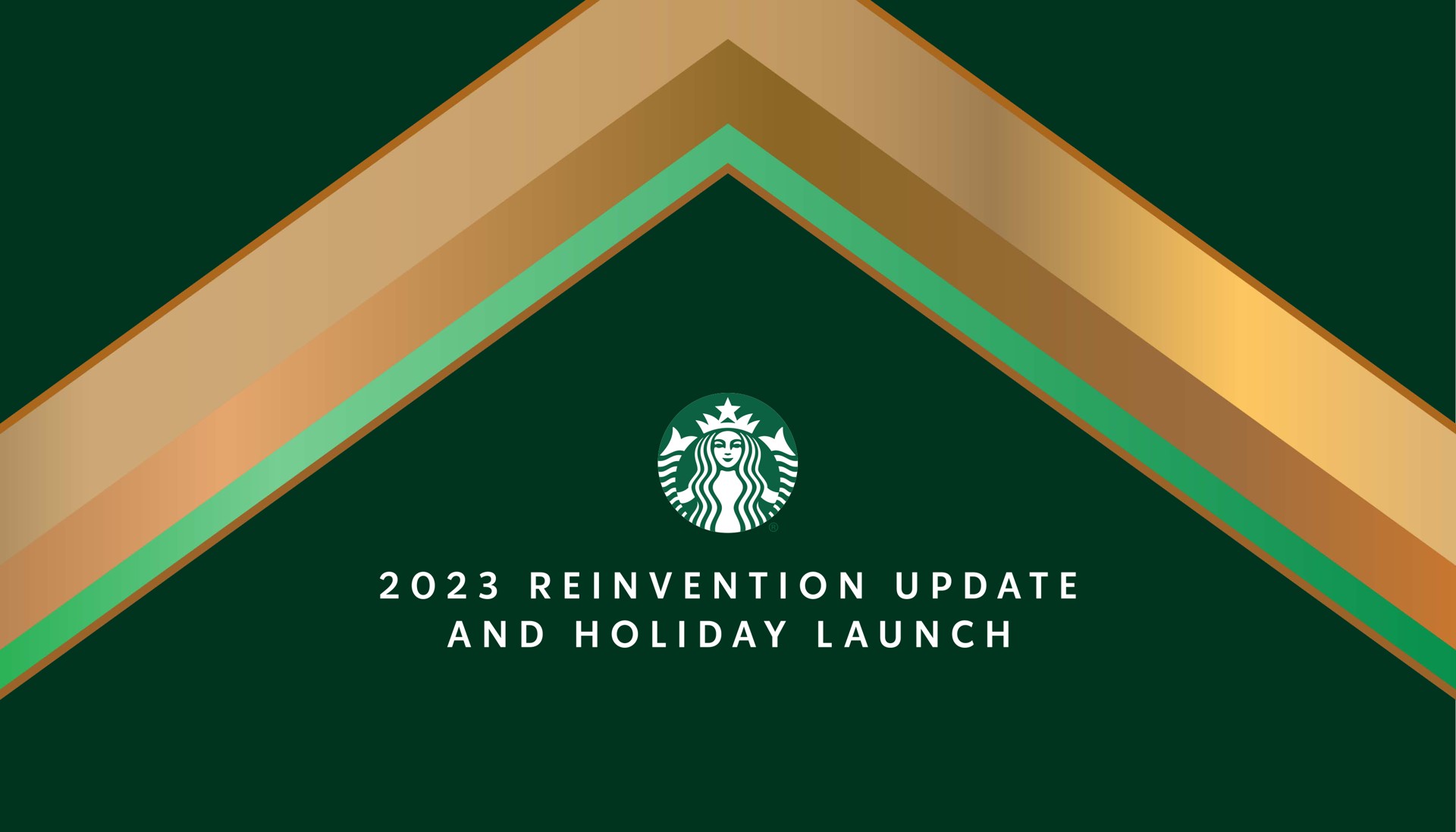 Starbucks — 2023 Reinvention Update And Holiday Launch investment banking deck slide