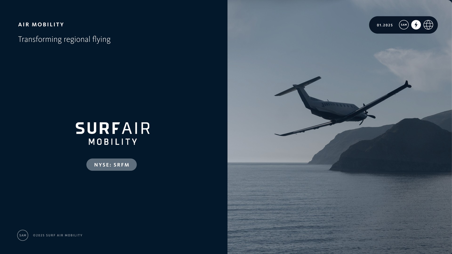 Surf Air — Air Mobility investment banking deck slide