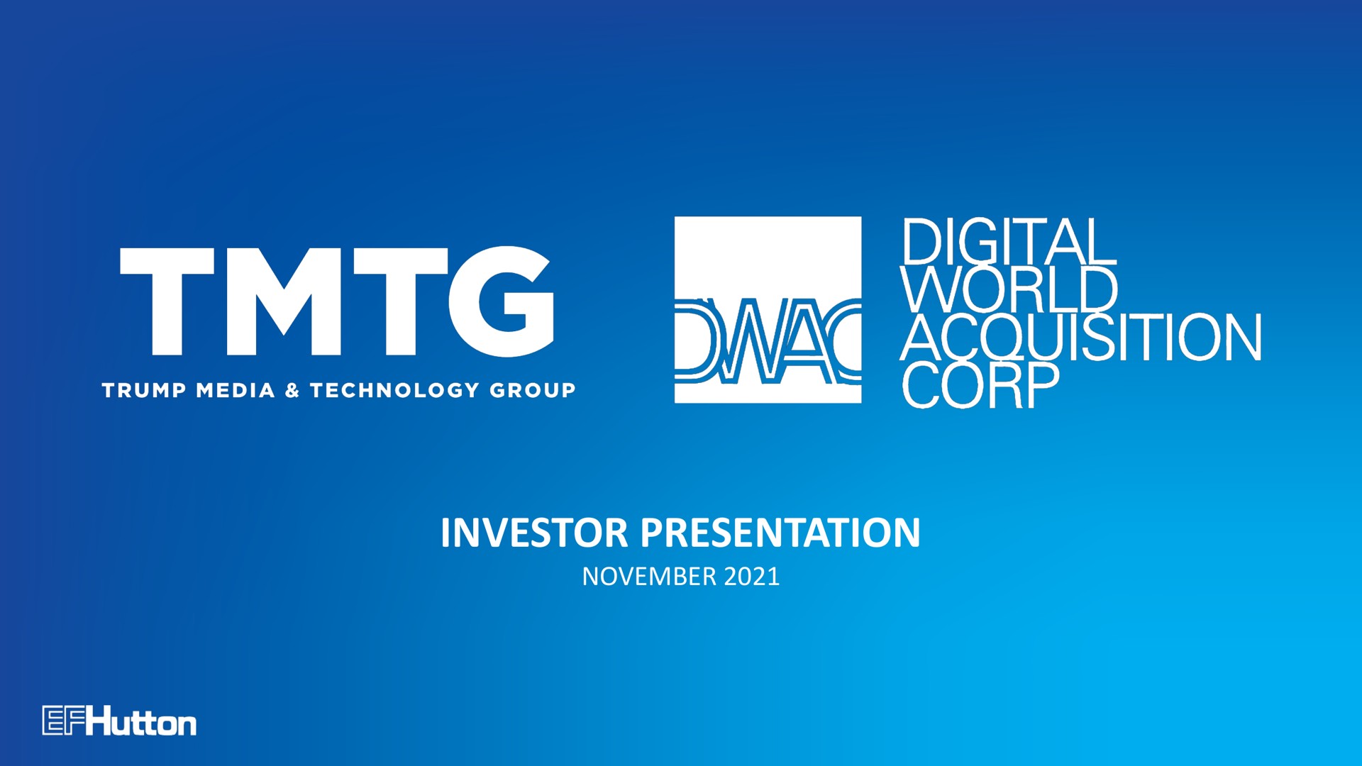 Tmtg — Investor Presentation investment banking deck slide