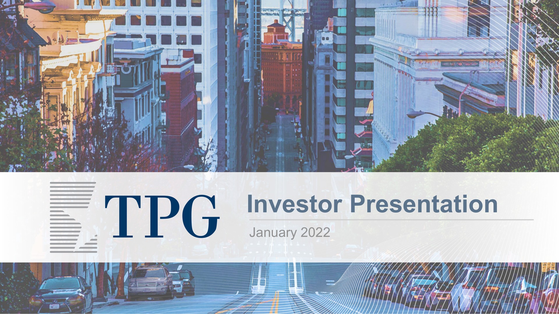 Tpg — Cover Slide investment banking deck slide