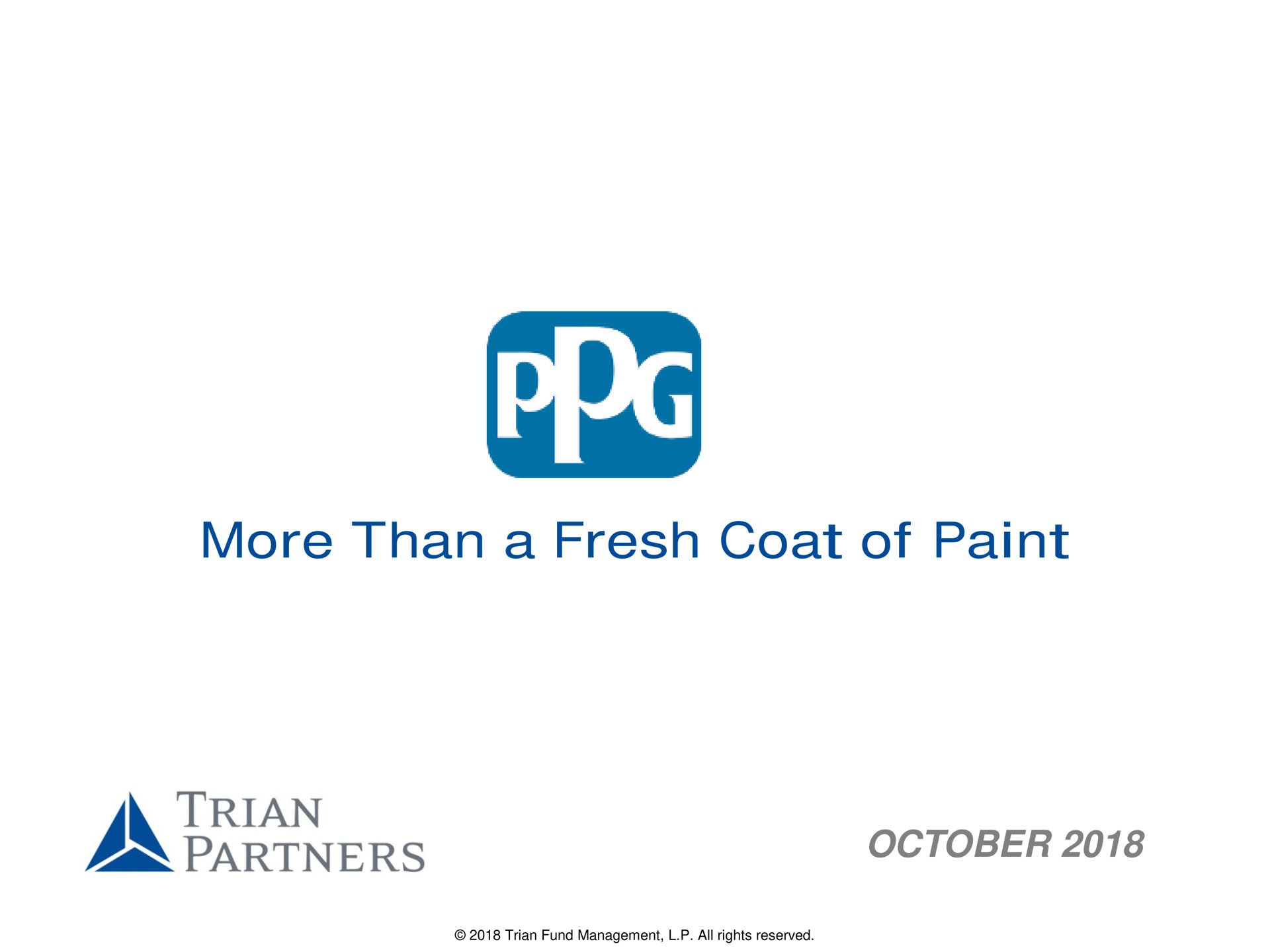 Trian Partners — More Than a Fresh Coat of Paint investment banking deck slide