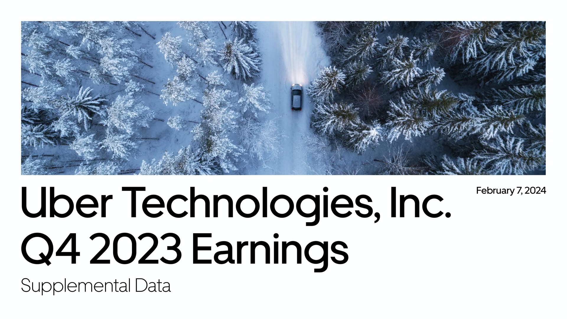 Uber — Uber Technologies, Inc. Q4 2023 Earnings investment banking deck slide