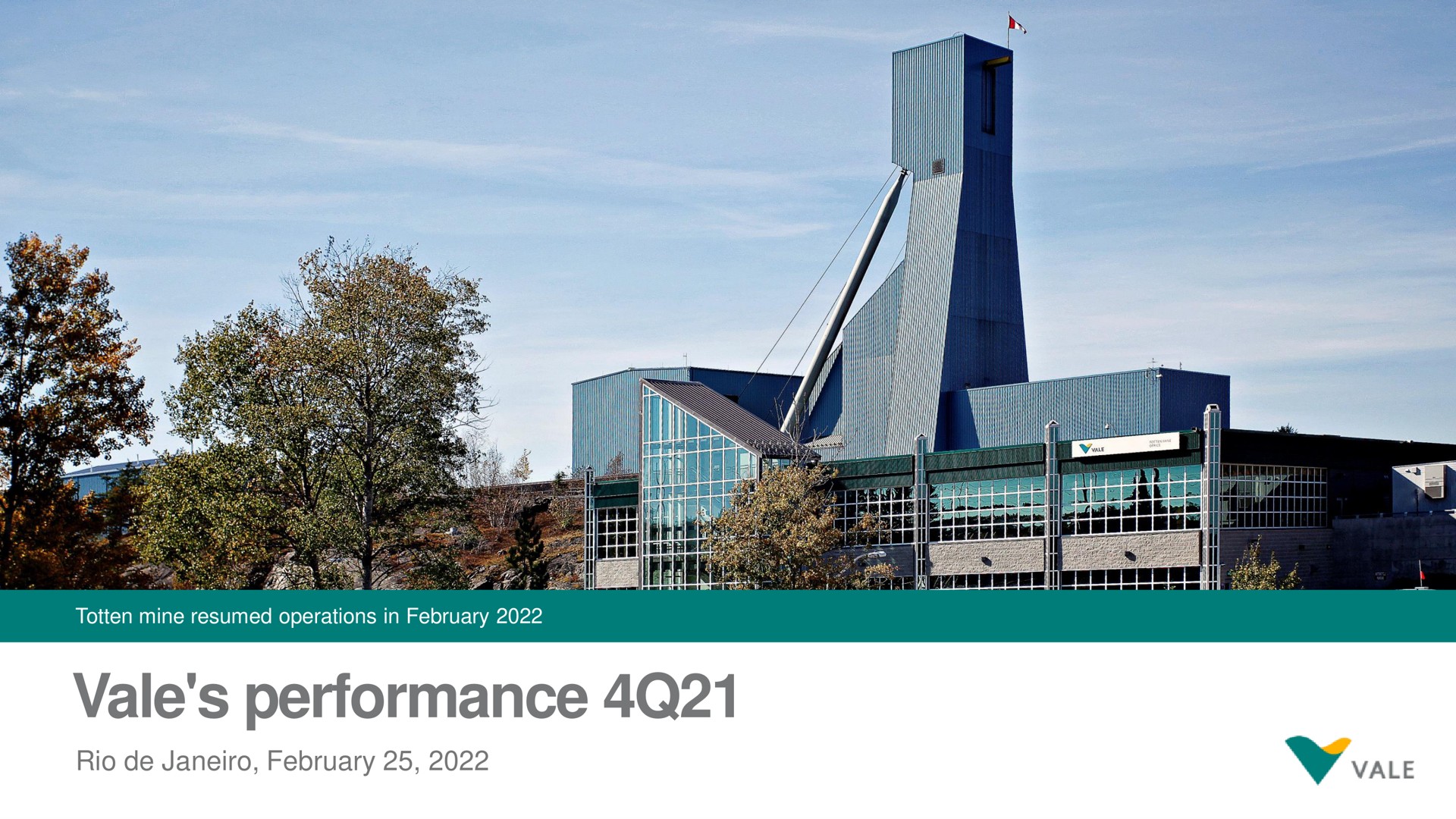 Vale — Vale's performance 4Q21 investment banking deck slide