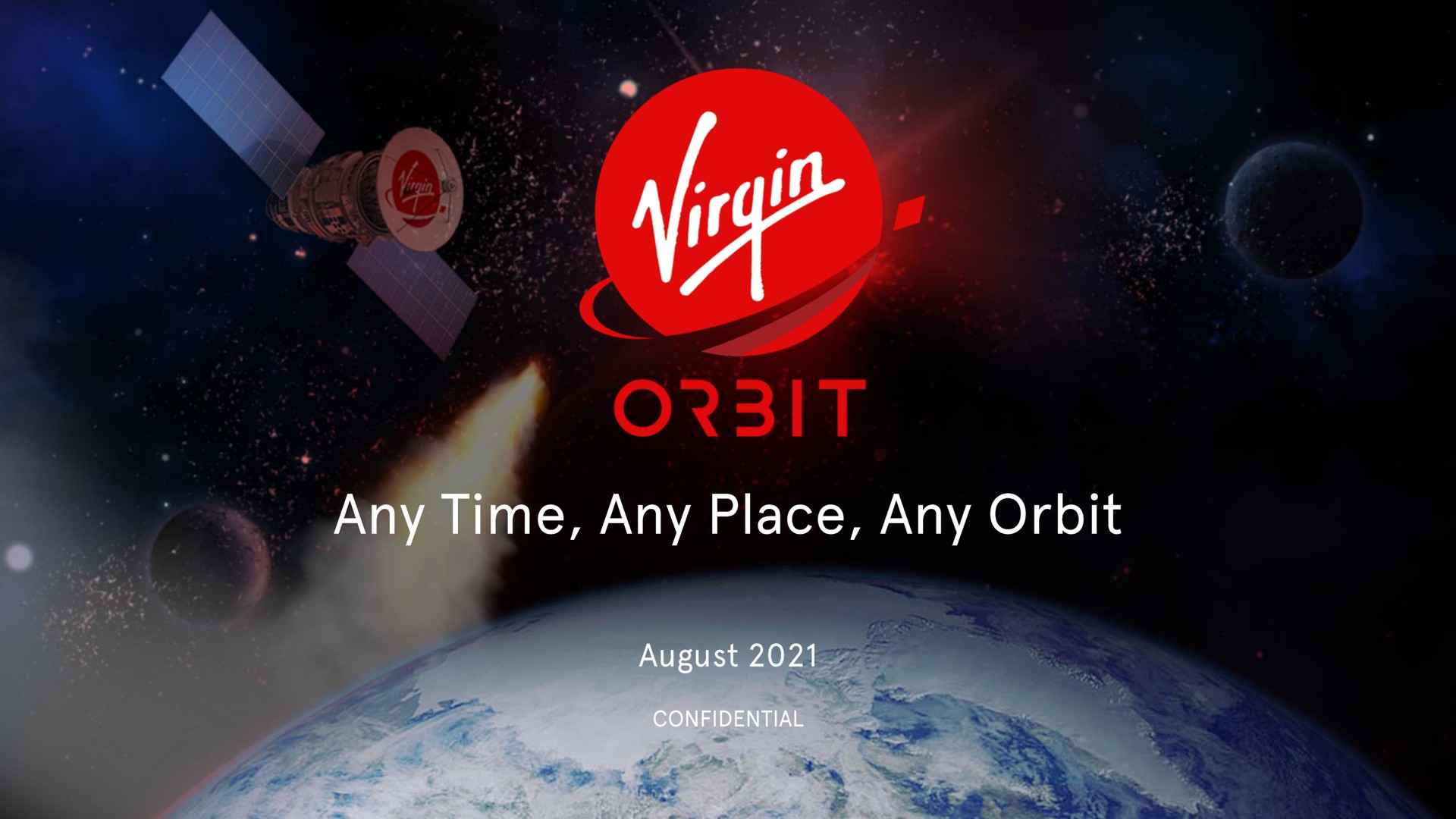 Virgin Orbit — Title Slide investment banking deck slide