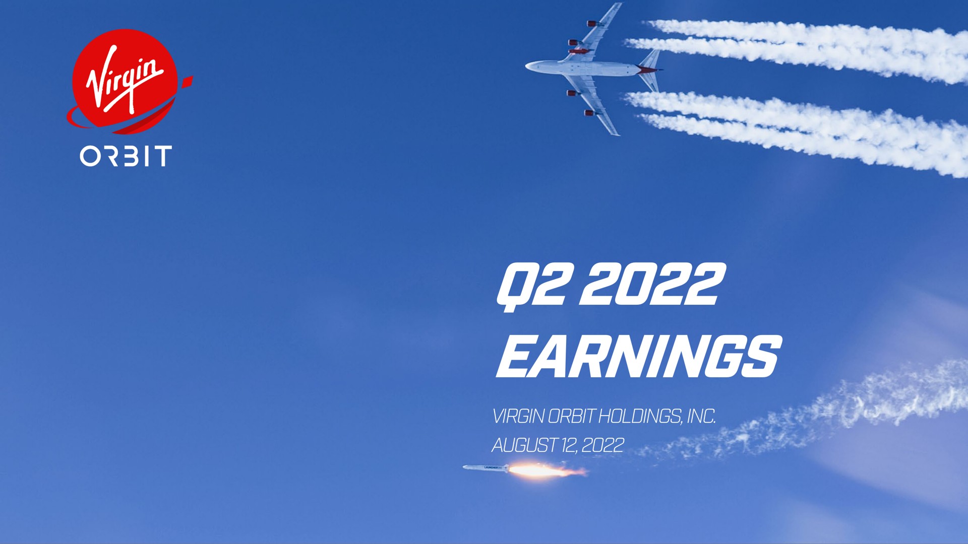 Virgin Orbit — Q2 2022 Earnings investment banking deck slide