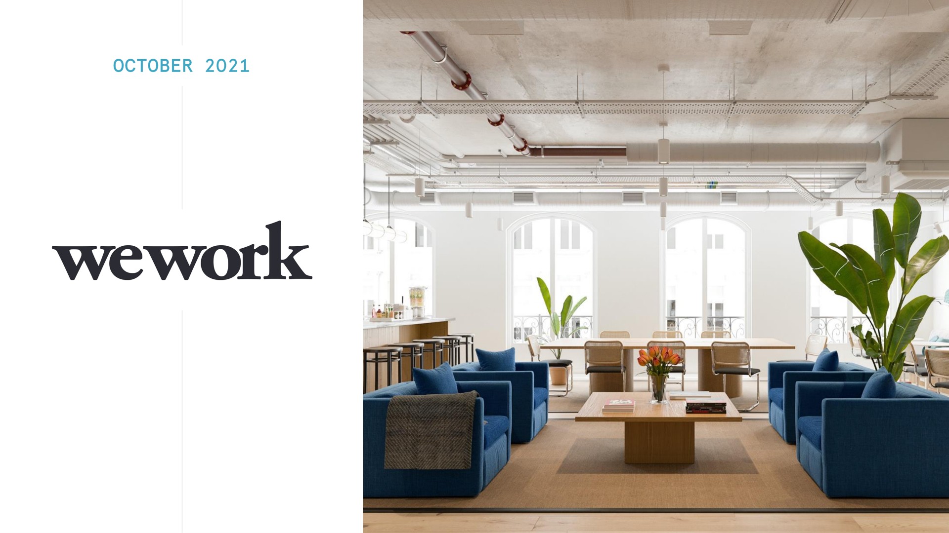 Wework — Cover Slide investment banking deck slide