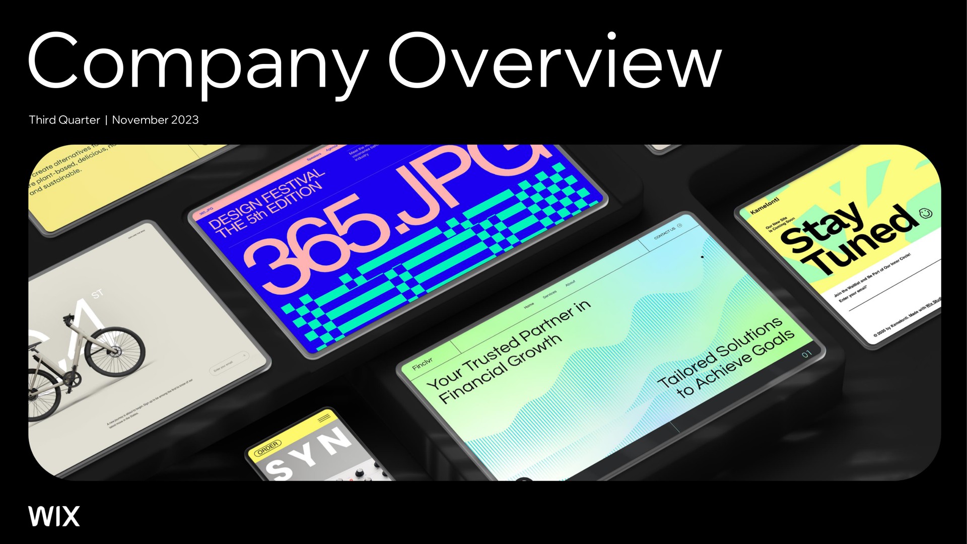 Wix — Company Overview investment banking deck slide