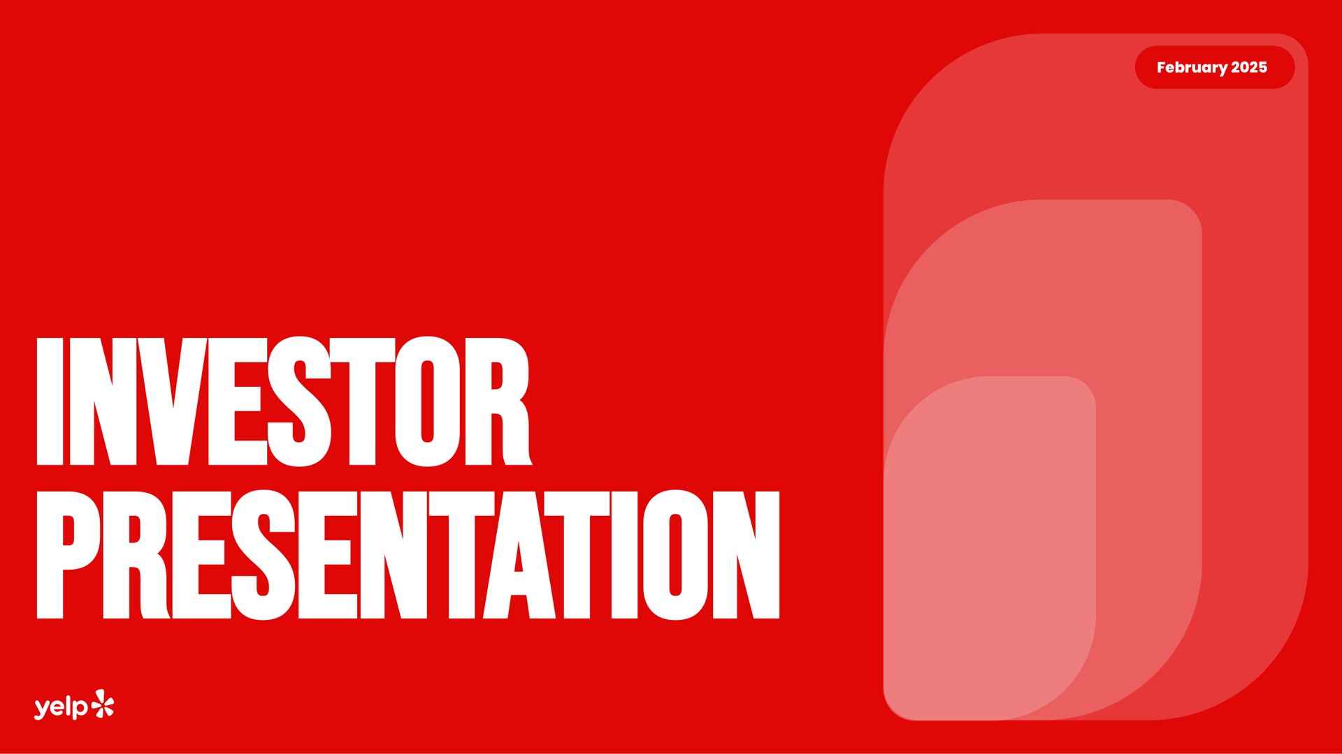 Yelp — Investor Presentation investment banking deck slide