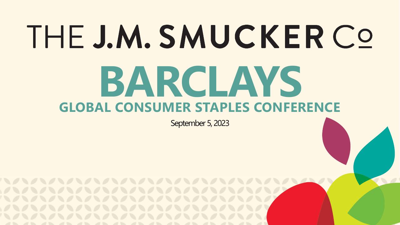 Barclays Global Consumer Staples Conference 2023 Barclays investment banking deck cover