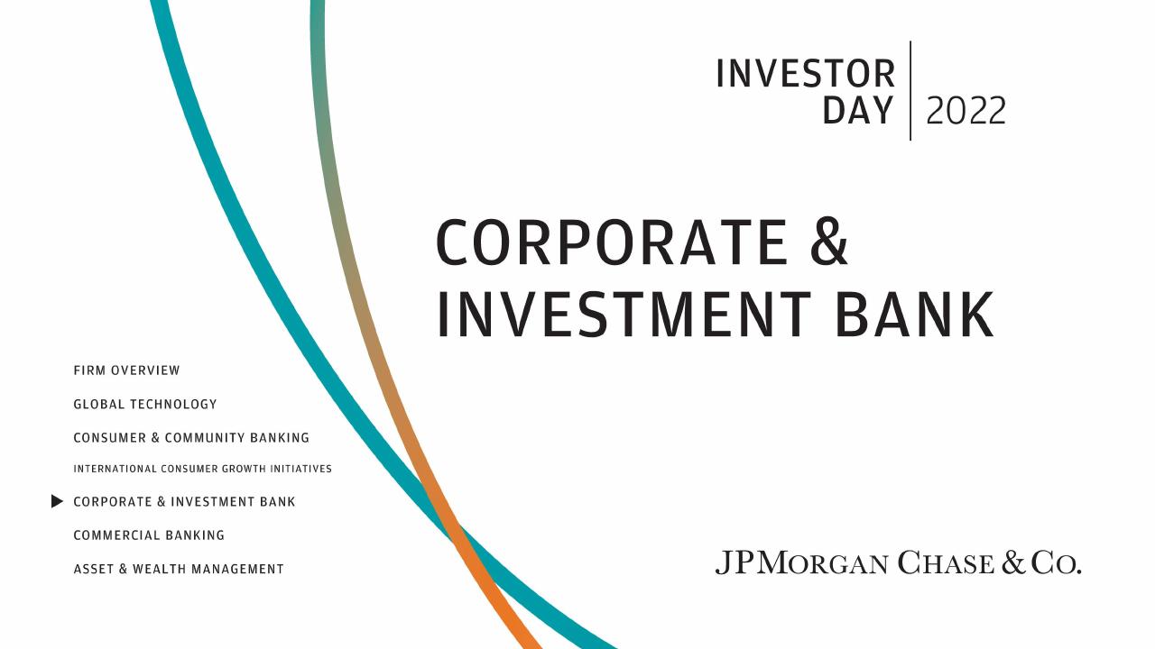 Corporate Investment Bank 2022 JP Morgan investment banking deck cover