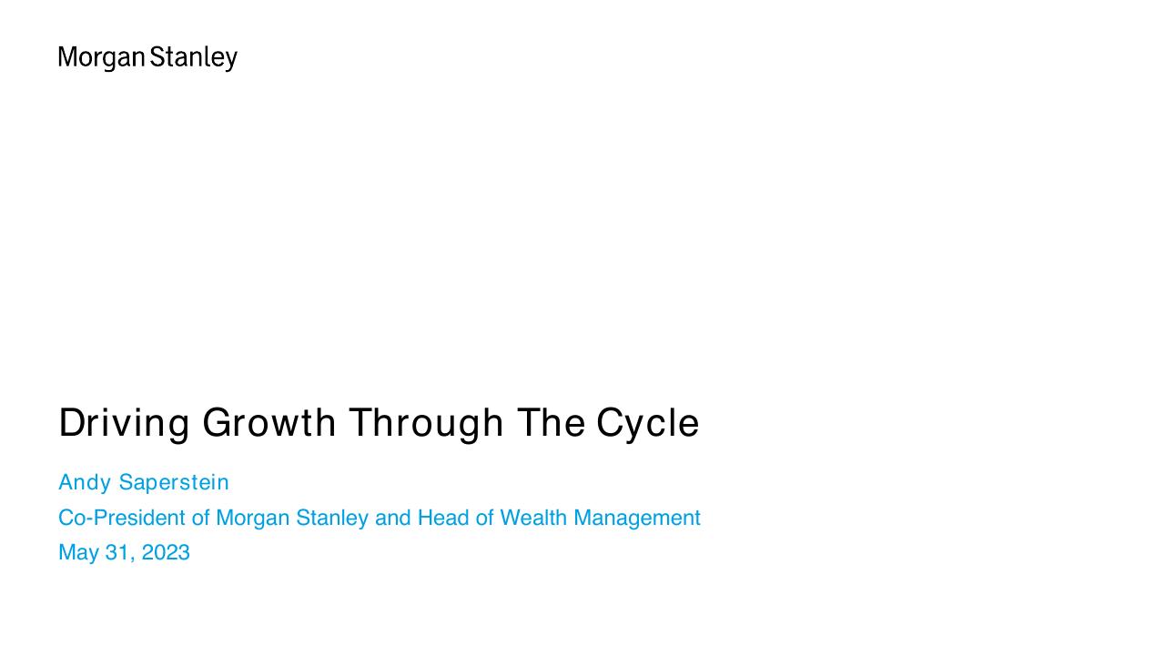 Driving Growth Through The Cycl Morgan Stanley investment banking deck cover