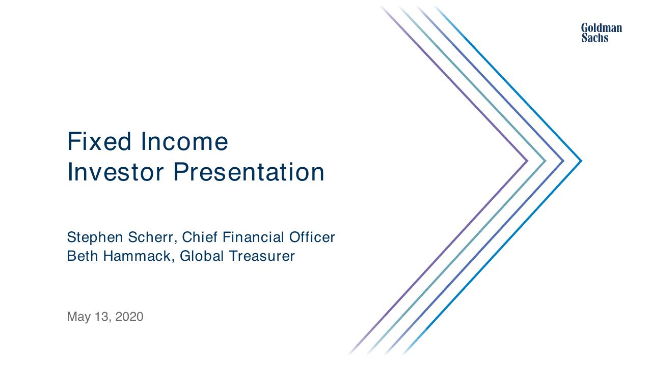 Fixed Income Investor Presentation Goldman Sachs investment banking deck cover