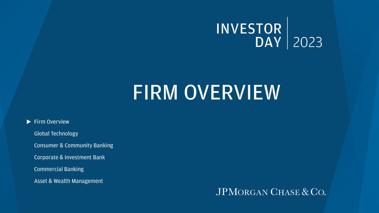 Inverstors Day 2023 JP Morgan investment banking deck cover