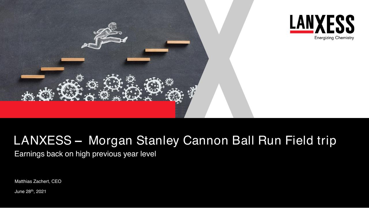 Lanxess Morgan Stanley Cannon Ball Run Field Trip Morgan Stanley investment banking deck cover