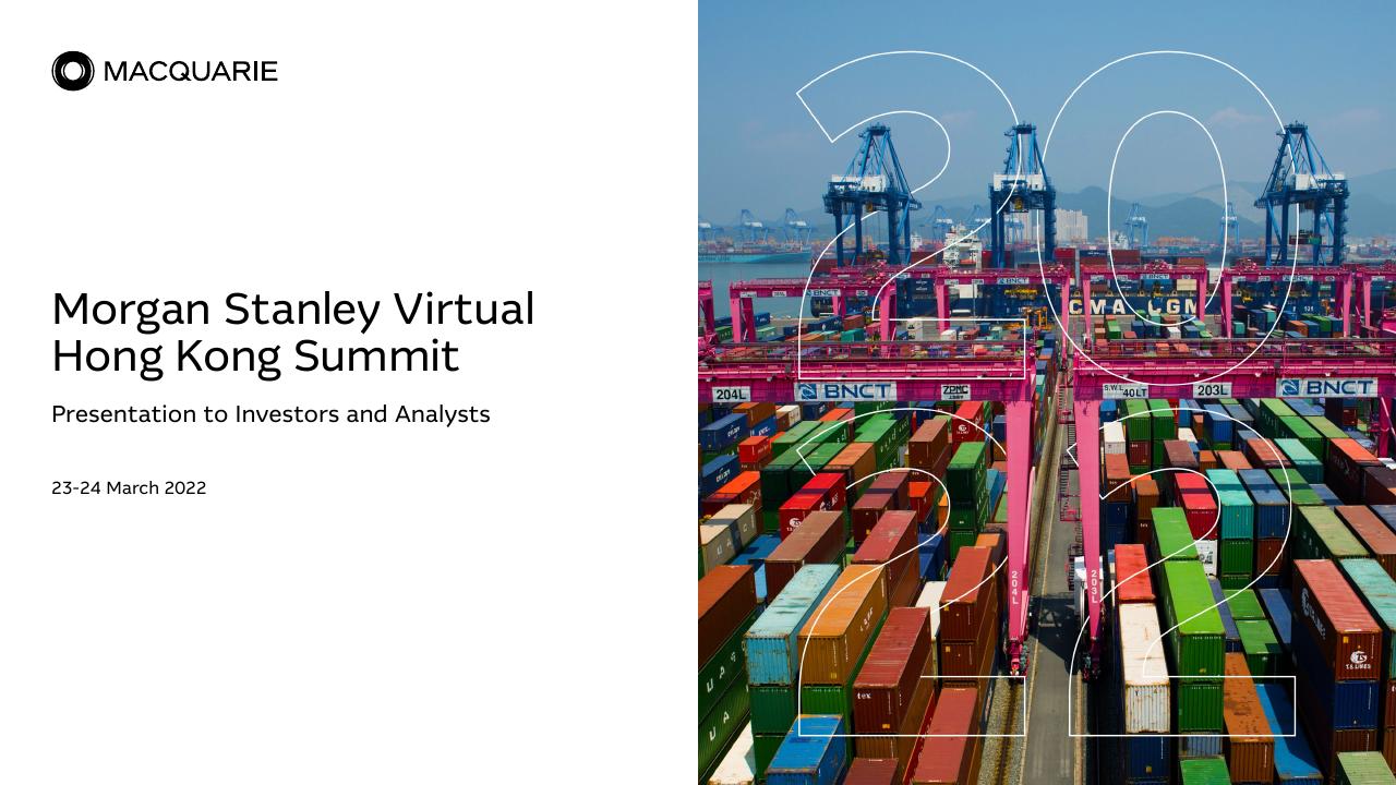 Morgan Stanley Virtual Hong Kong Summit Morgan Stanley investment banking deck cover