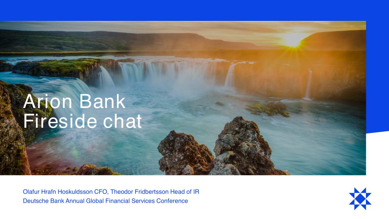 Arion Bank Fireside Chat Other Group investment banking deck cover
